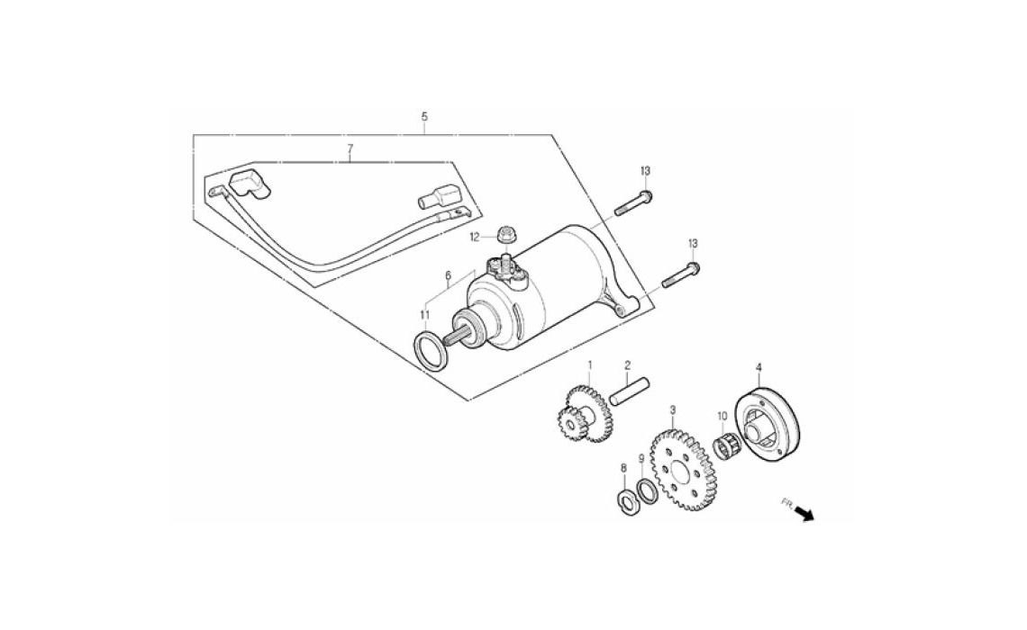 Delebilde STARTER MOTOR Daelim B-Bone Brun 2009