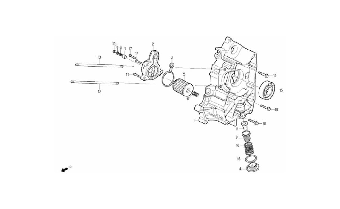 Delebilde RIGHT CRANK CASE Daelim B-Bone Brun 2009
