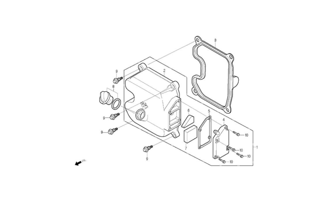 Delebilde CYLINDER HEAD COVER Daelim B-Bone Brun 2009