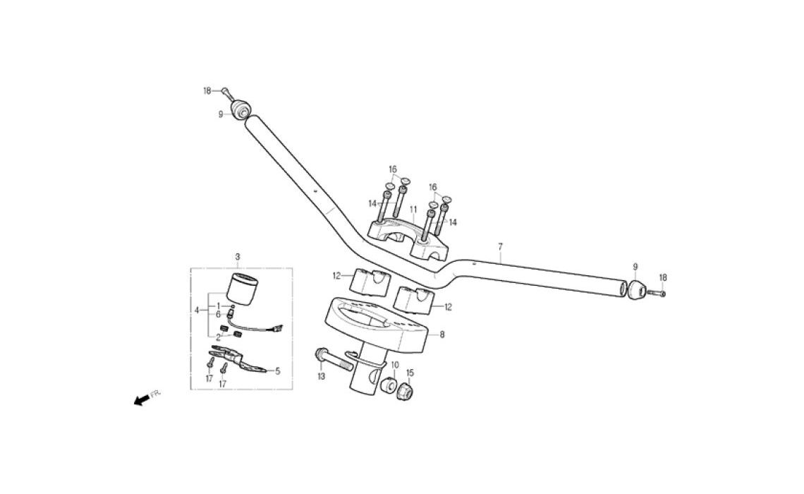 Delebilde STEERING HANDLE Daelim B-Bone Hvit 2009