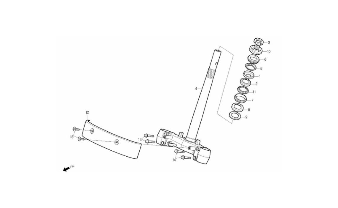 Delebilde STEERING STEM Daelim B-Bone Hvit 2009
