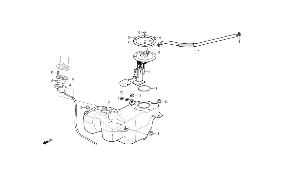 Delebilde FUEL TANK Daelim B-Bone Hvit 2009