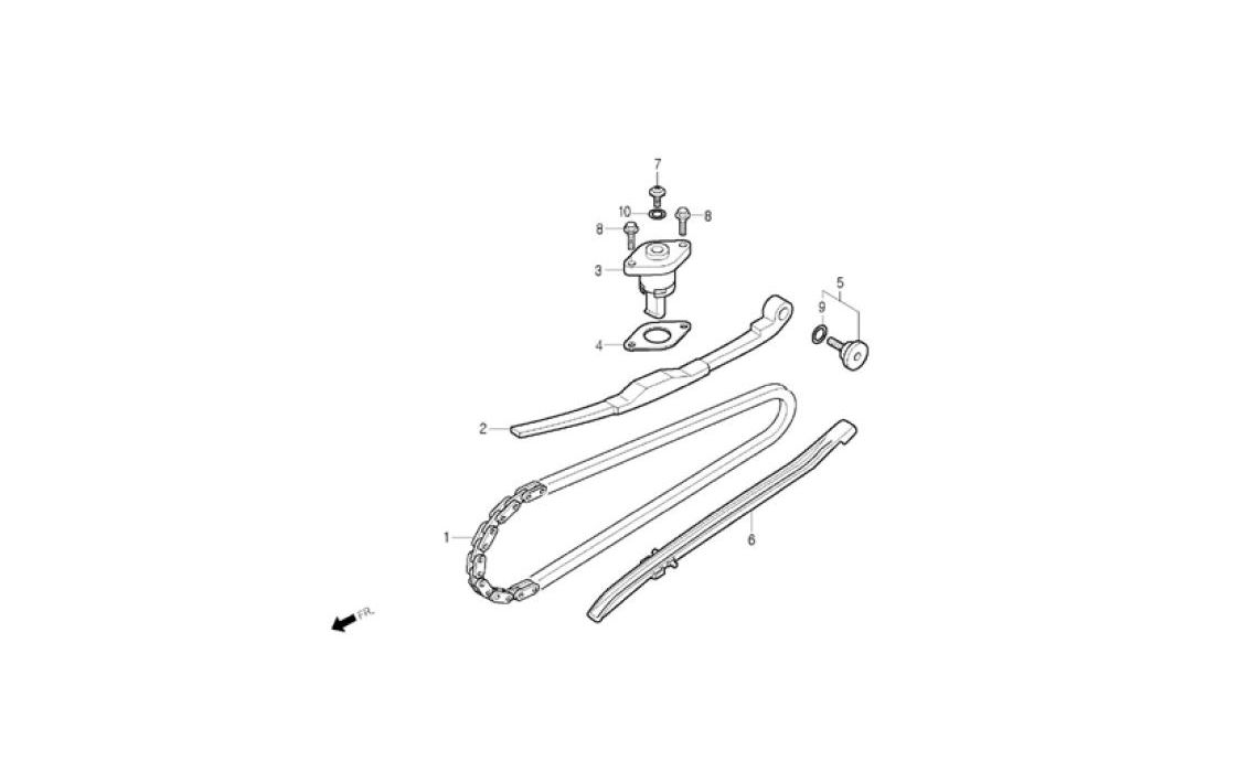 Delebilde CAM CHAIN, TENSIONER Daelim B-Bone Hvit 2009