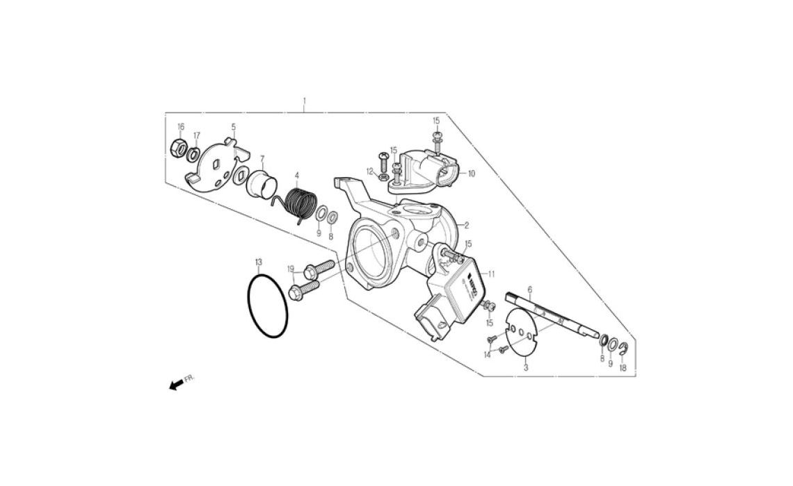 Delebilde THROTTLE BODY Daelim Daystar FI Alle 2007