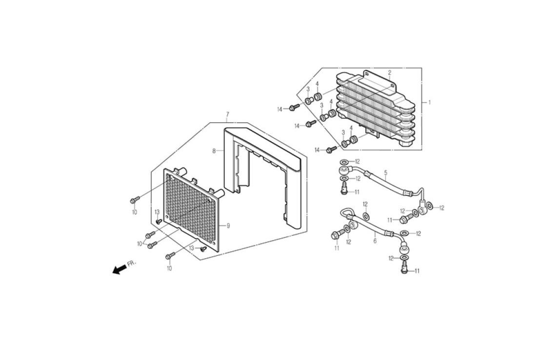 Delebilde OIL COOLER Daelim Daystar FI Alle 2007