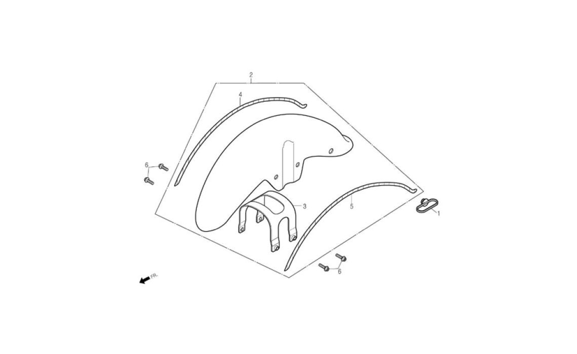 Delebilde FRONT FENDER Daelim Daystar FI Alle 2007