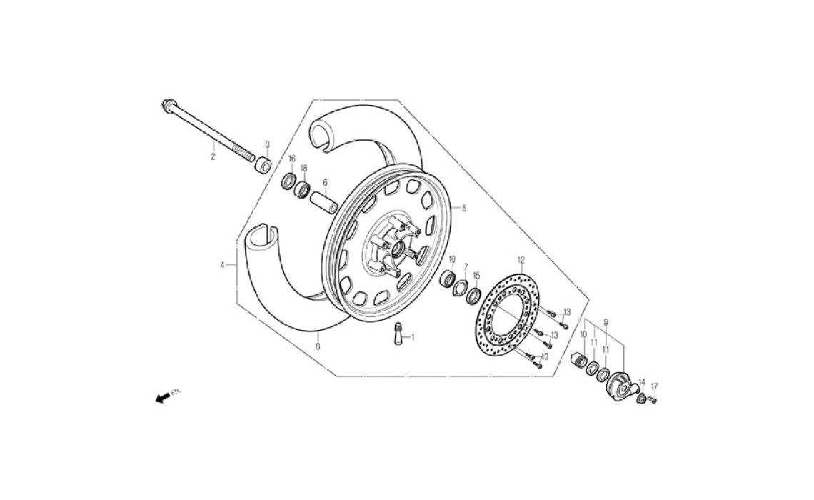 Delebilde FRONT WHEEL 1 Daelim Daystar FI Alle 2007