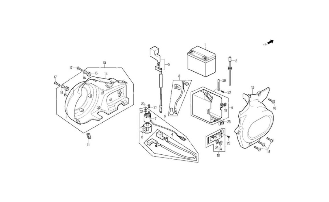 Delebilde BATTERY, LOWER COVER Daelim Daystar FI Alle 2007