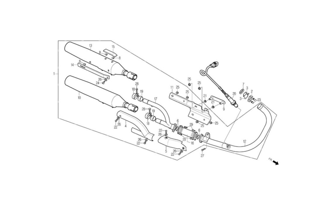 Delebilde EXHAUST MUFFLER Daelim Daystar FI Alle 2007