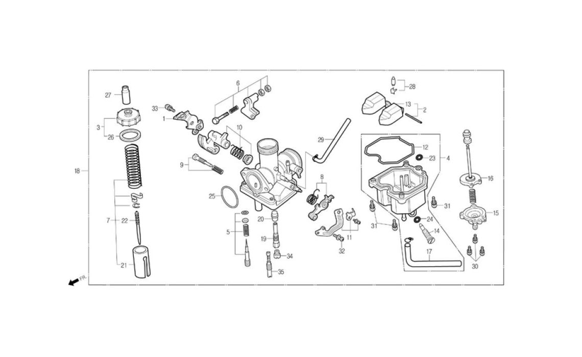 Delebilde CARBURETEOR Daelim Daystar Alle 2004