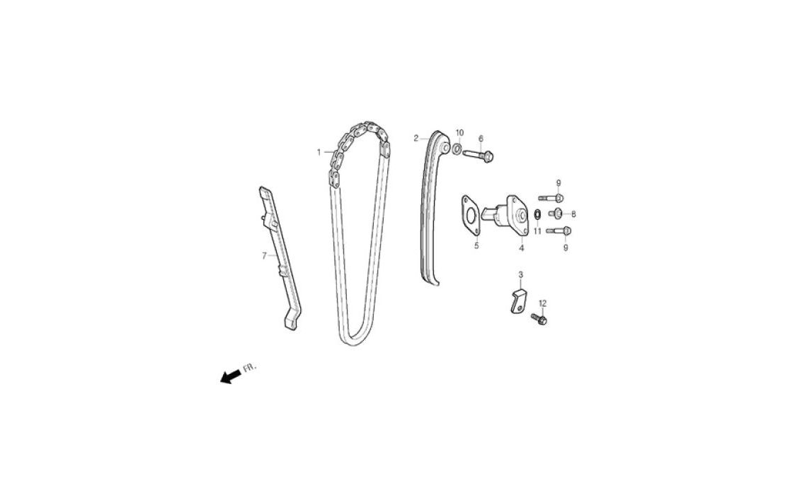 Delebilde CAM CHAIN, TENSIONER Daelim Daystar Alle 2004