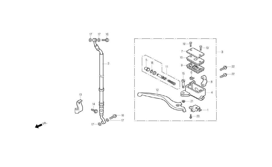 Delebilde FRONT MASTER CYLINDER 1 Daelim NS 125 III Alle 2005
