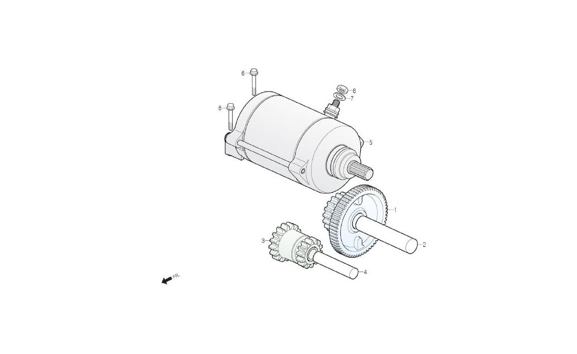 Delebilde STARTER MOTOR Daelim Roadwin R Alle 2007