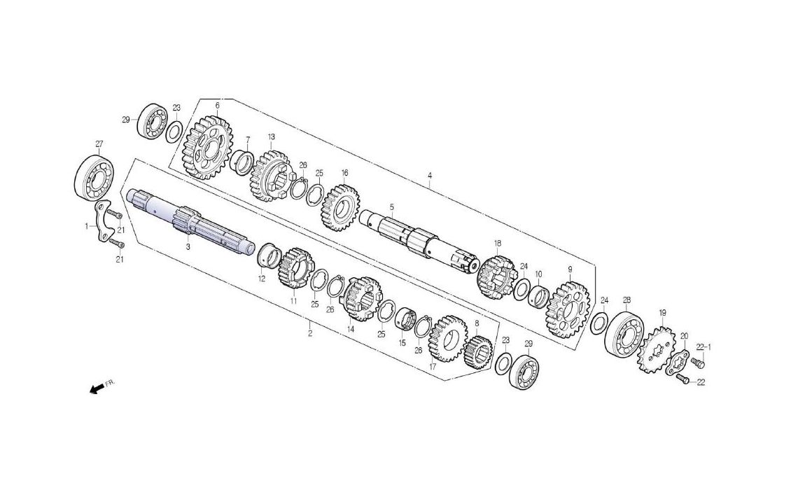 Delebilde TRANSMISSION Daelim Roadwin R Alle 2007