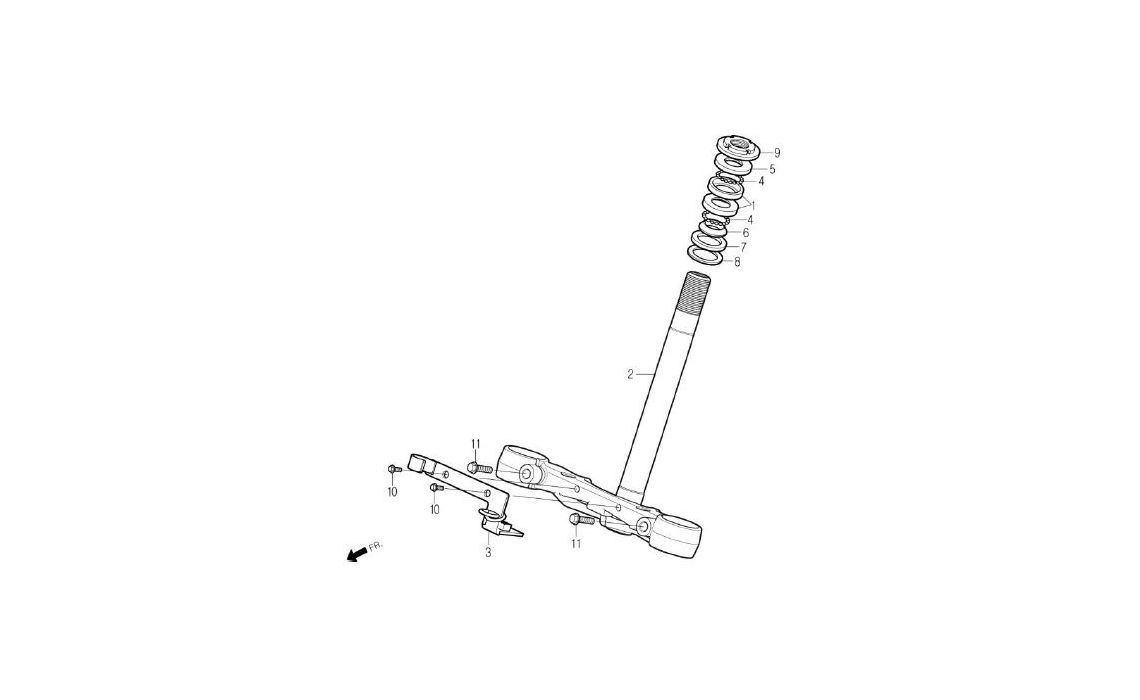 Delebilde STEERING STEM Daelim Roadwin R Alle 2007