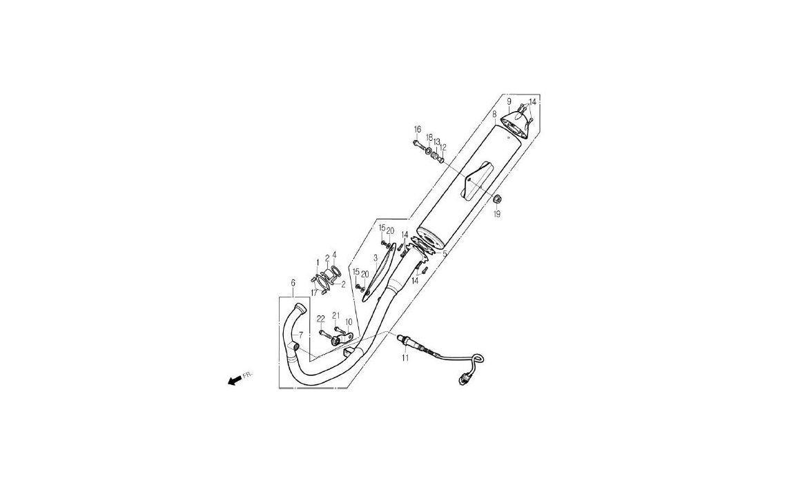 Delebilde EXHAUST MUFFLER Daelim Roadwin R Alle 2007