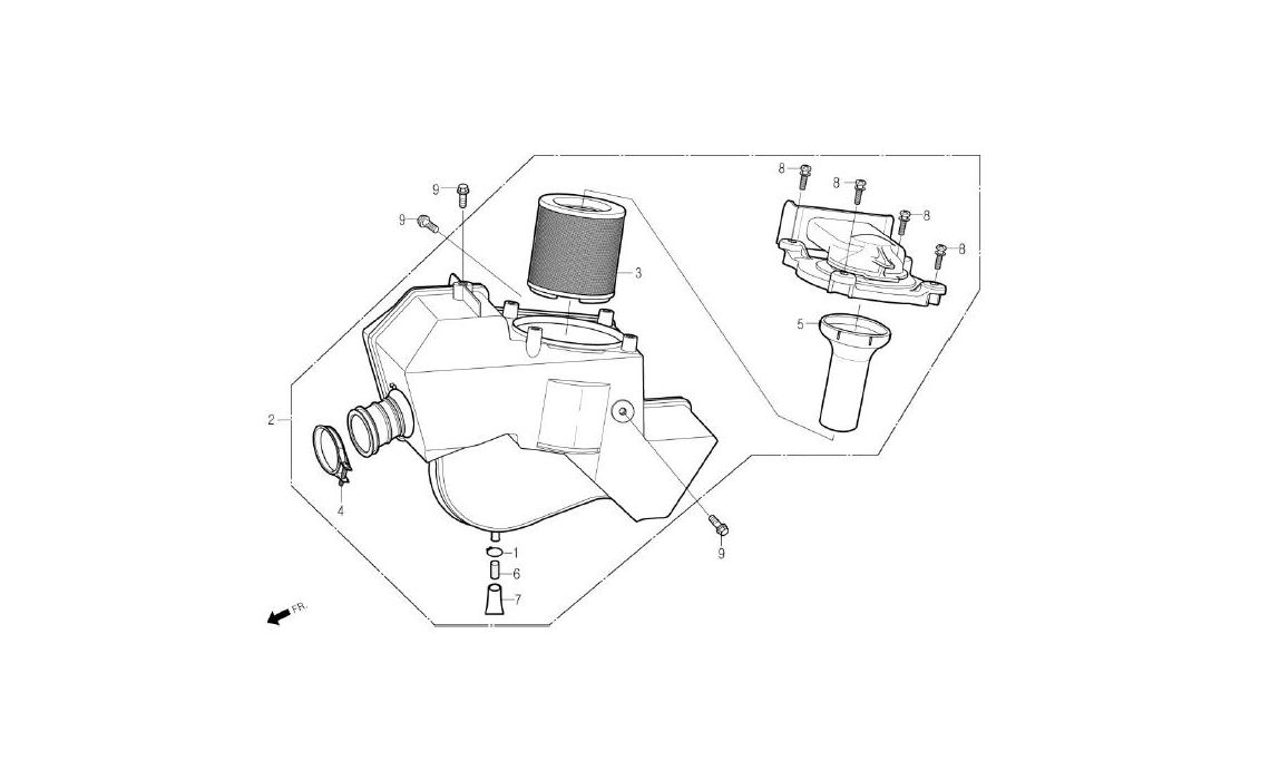 Delebilde AIR CLEANER Daelim Roadwin R Alle 2007