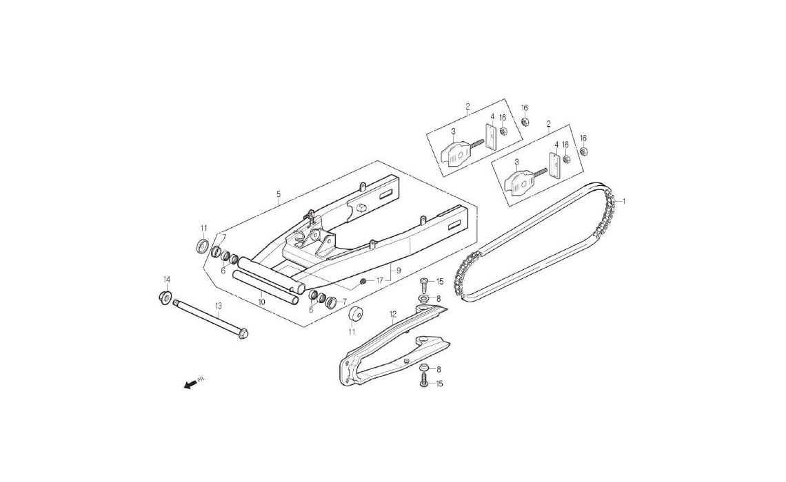 Delebilde SWING ARM Daelim Roadwin R Alle 2007