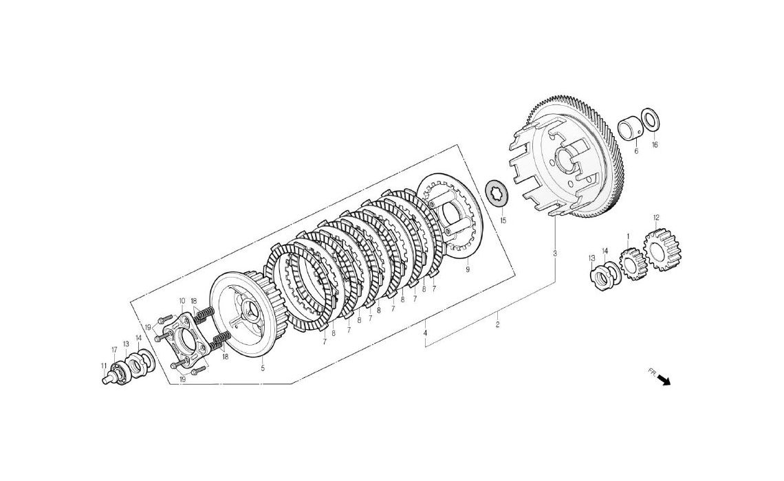 Delebilde CLUTCH Daelim Roadwin R Alle 2007