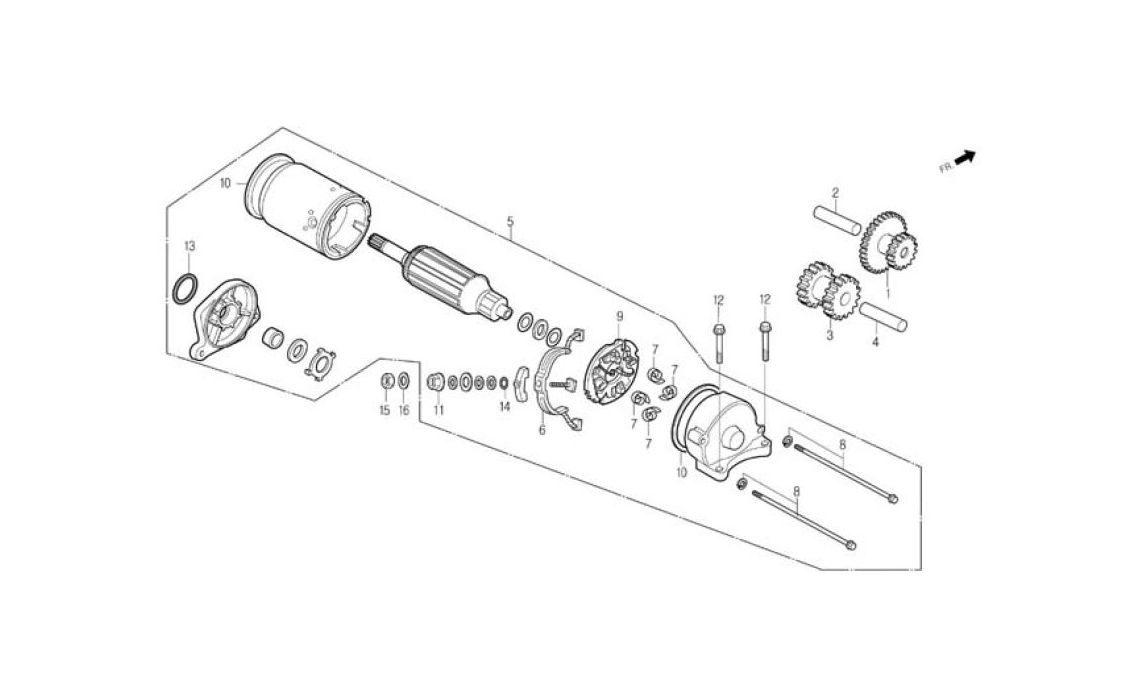 Delebilde STARTER MOTOR Daelim Roadwin Alle 2005