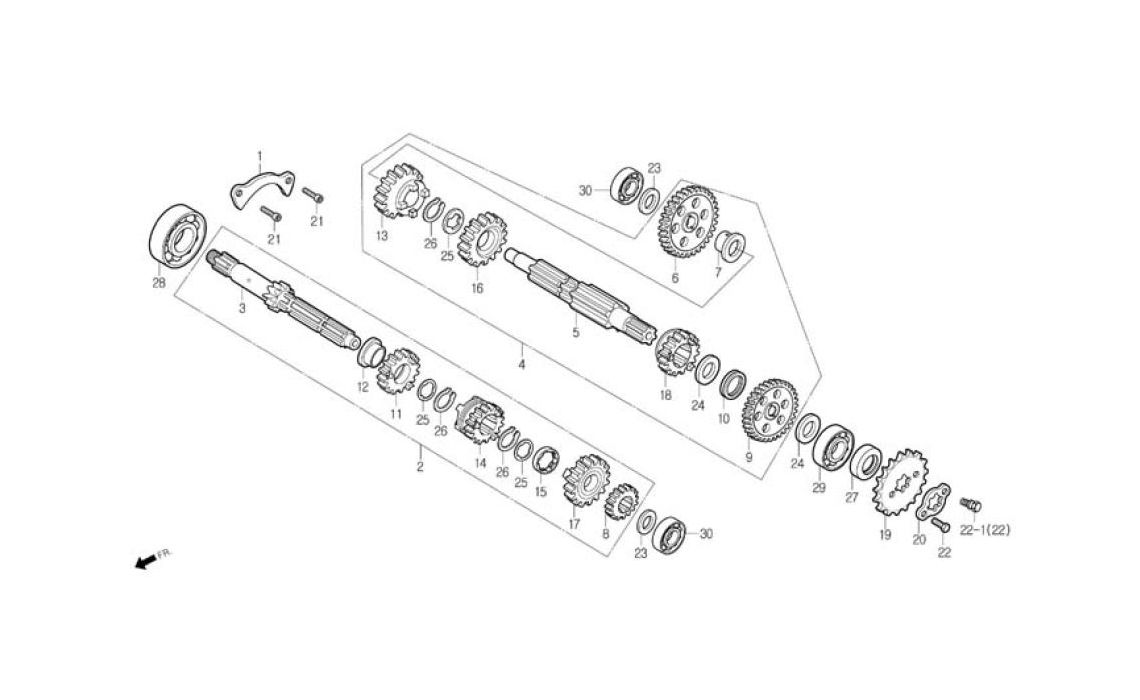 Delebilde TRANSMISSION Daelim Roadwin Alle 2005