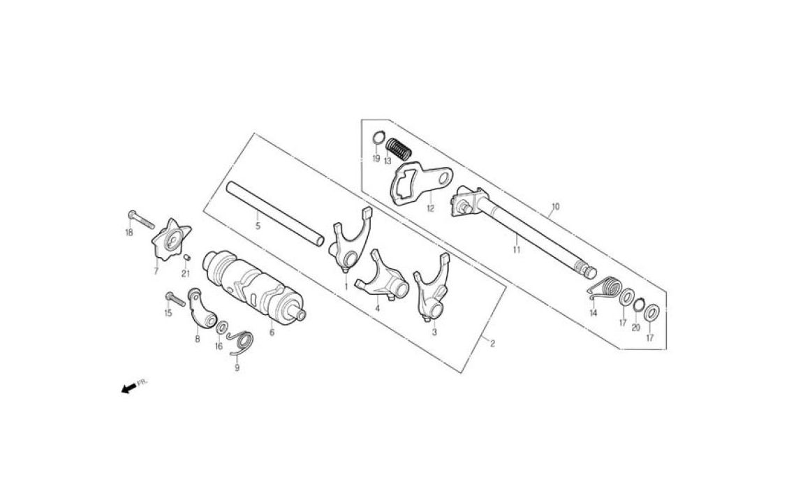 Delebilde SHIFT DRUM, SHIFT FORK Daelim Roadwin Alle 2005