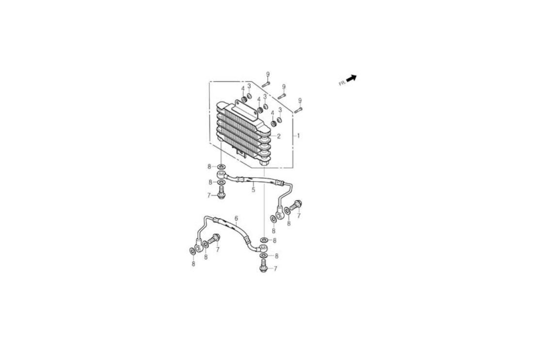 Delebilde OIL COOLER Daelim Roadwin Alle 2005