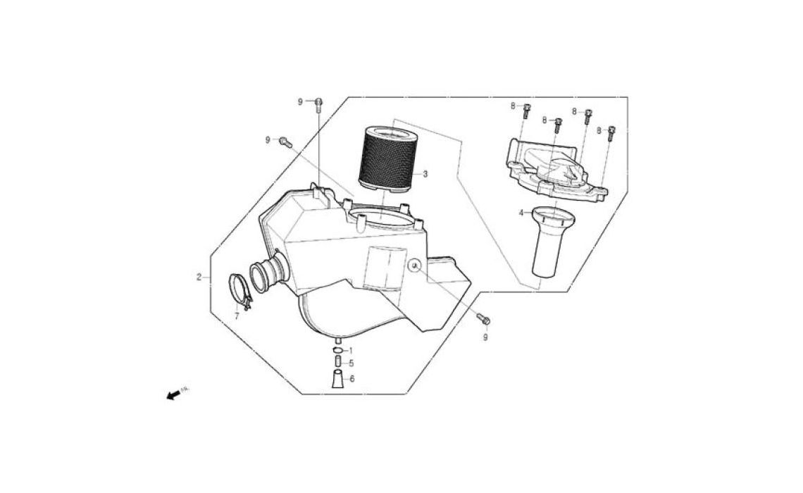 Delebilde AIR CLEANER Daelim Roadwin Alle 2005