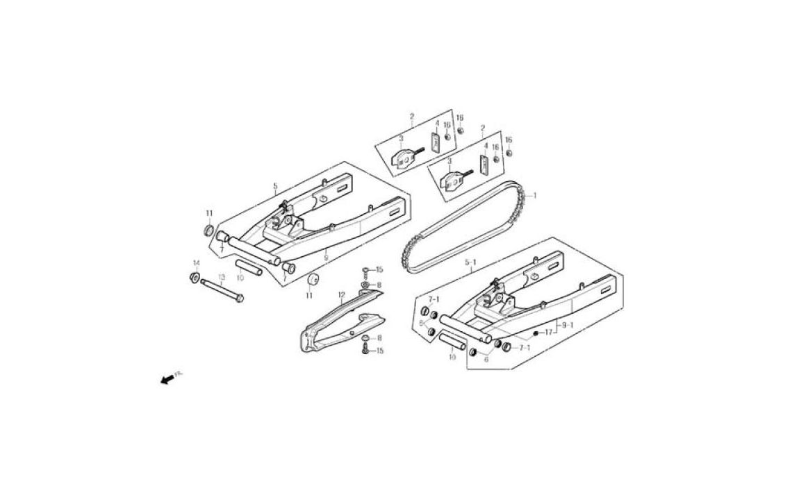 Delebilde SWING ARM Daelim Roadwin Alle 2005