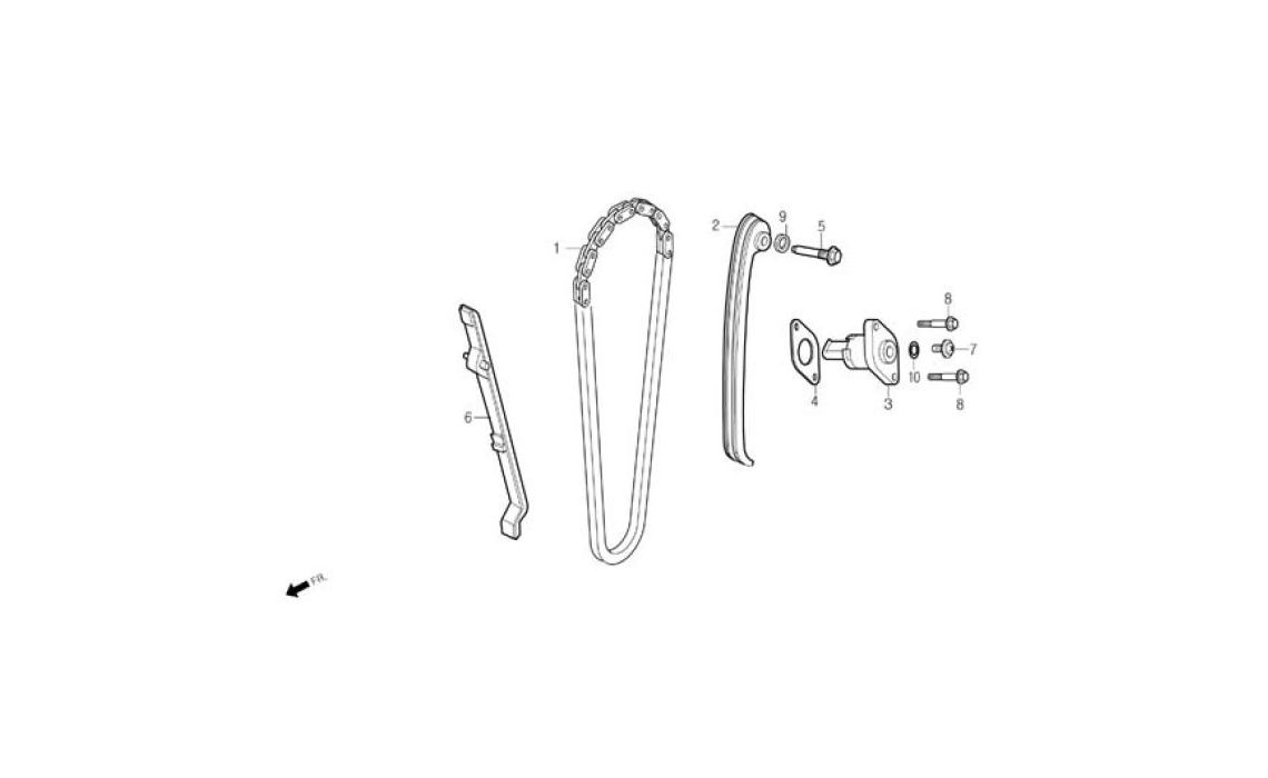 Delebilde CAM CHAIN, TENSIONER Daelim Roadwin Alle 2005
