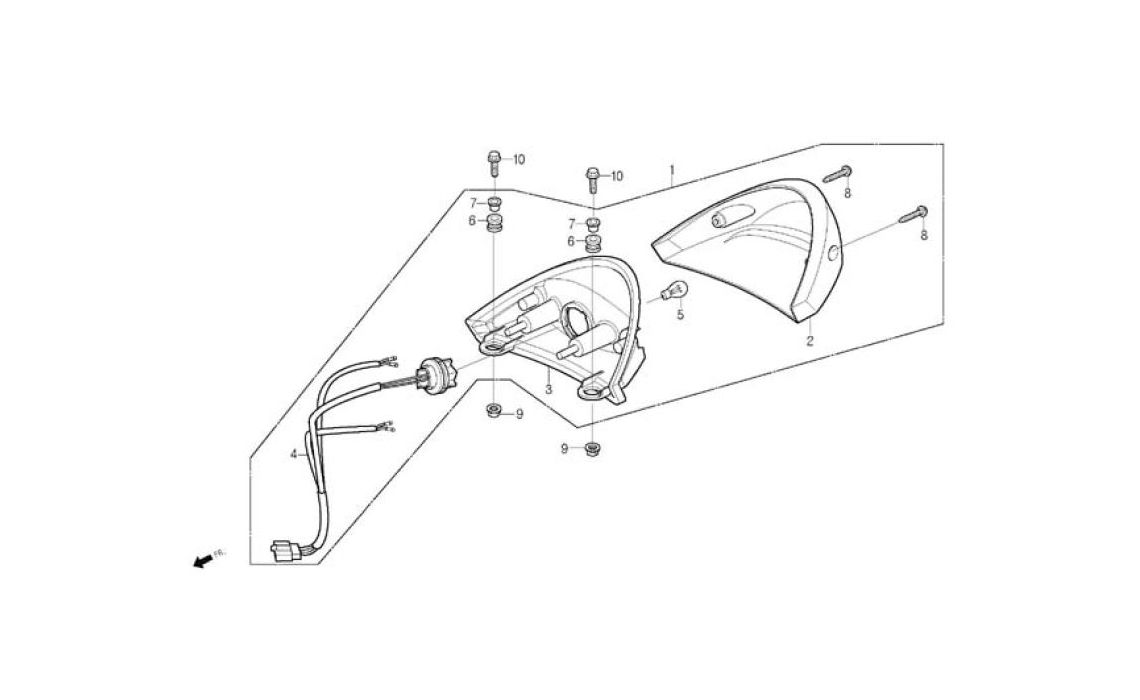 Delebilde TAIL LIGHT Daelim Roadwin Alle 2005