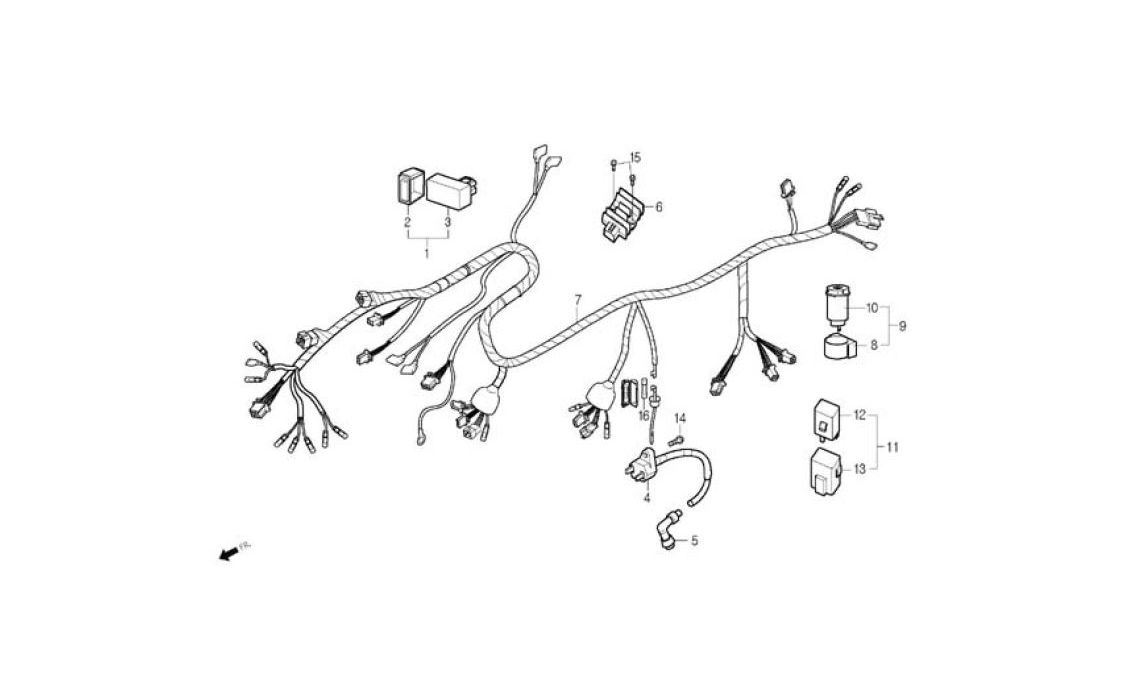 Delebilde WIRE HARNESS Daelim Roadwin Alle 2005