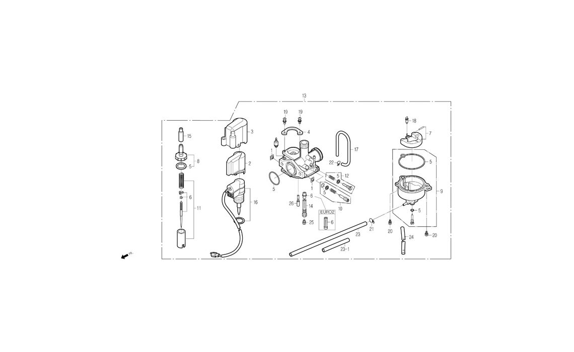 Delebilde CARBURETOR Daelim S-Five Alle 2004