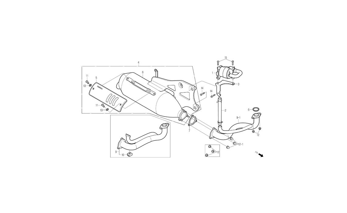 Delebilde EXHAUST MUFFLER Daelim S-Five Alle 2004