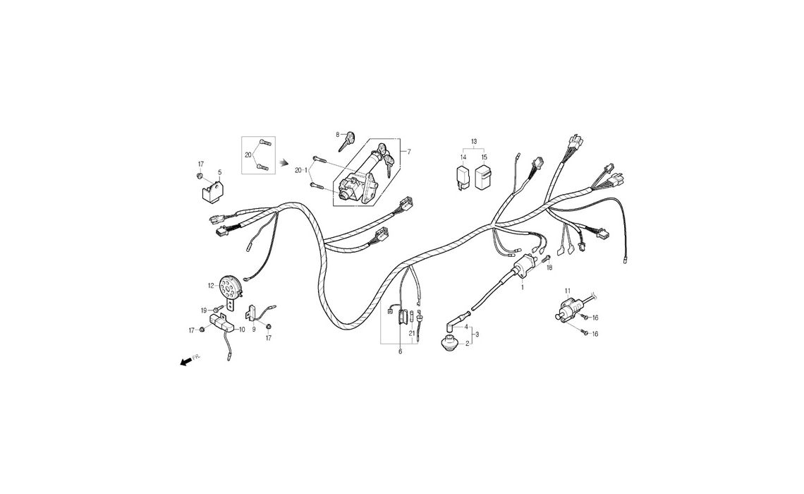 Delebilde WIRE HARNESS Daelim S-Five Alle 2004