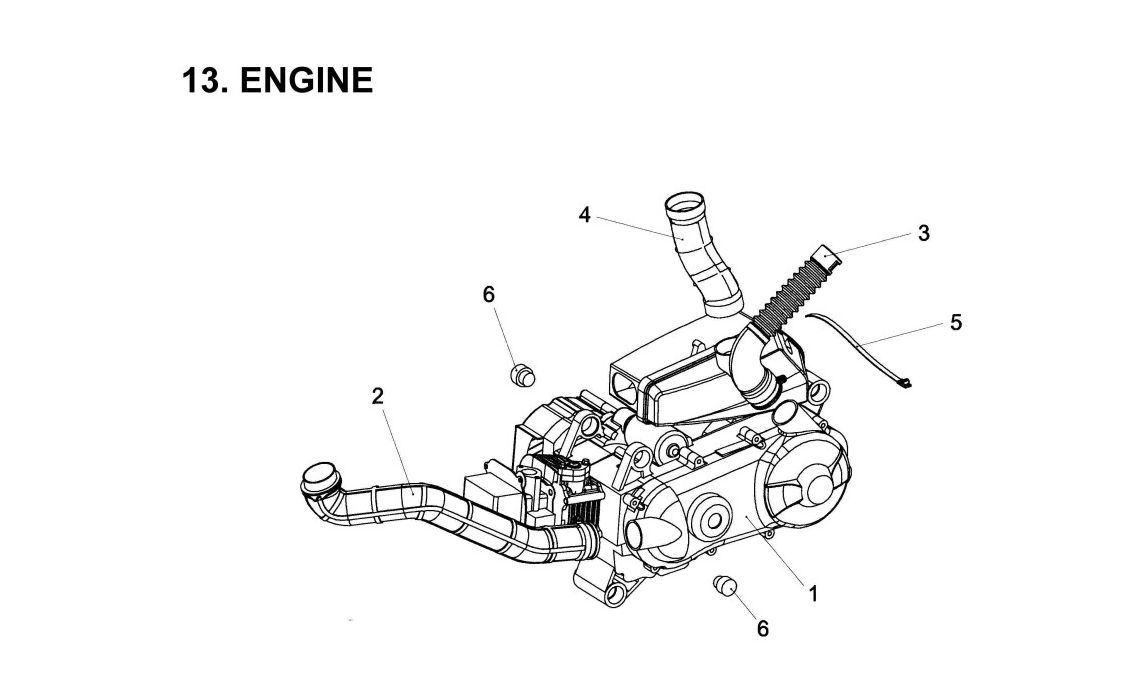 Delebilde ENGINE E-Ton Challenger 150 Grønn 2005