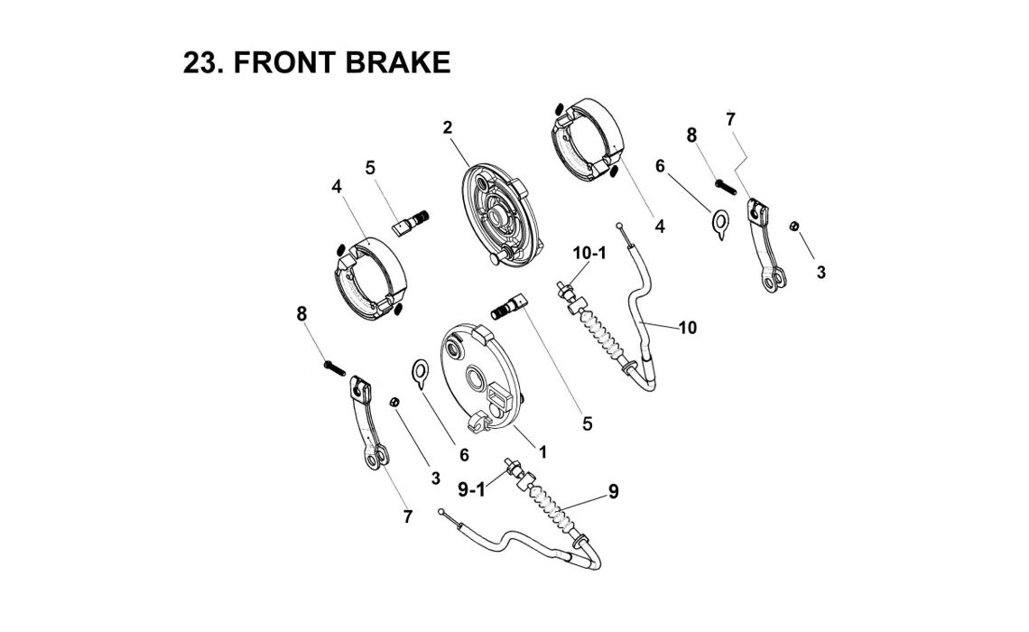 Delebilde FRONT BRAKE E-Ton Challenger 150 Grønn 2005