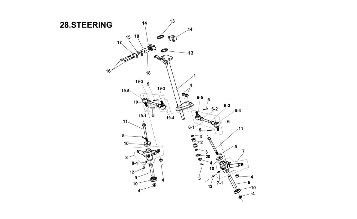 Delebilde STEERING E-Ton Challenger 150 Grønn 2005