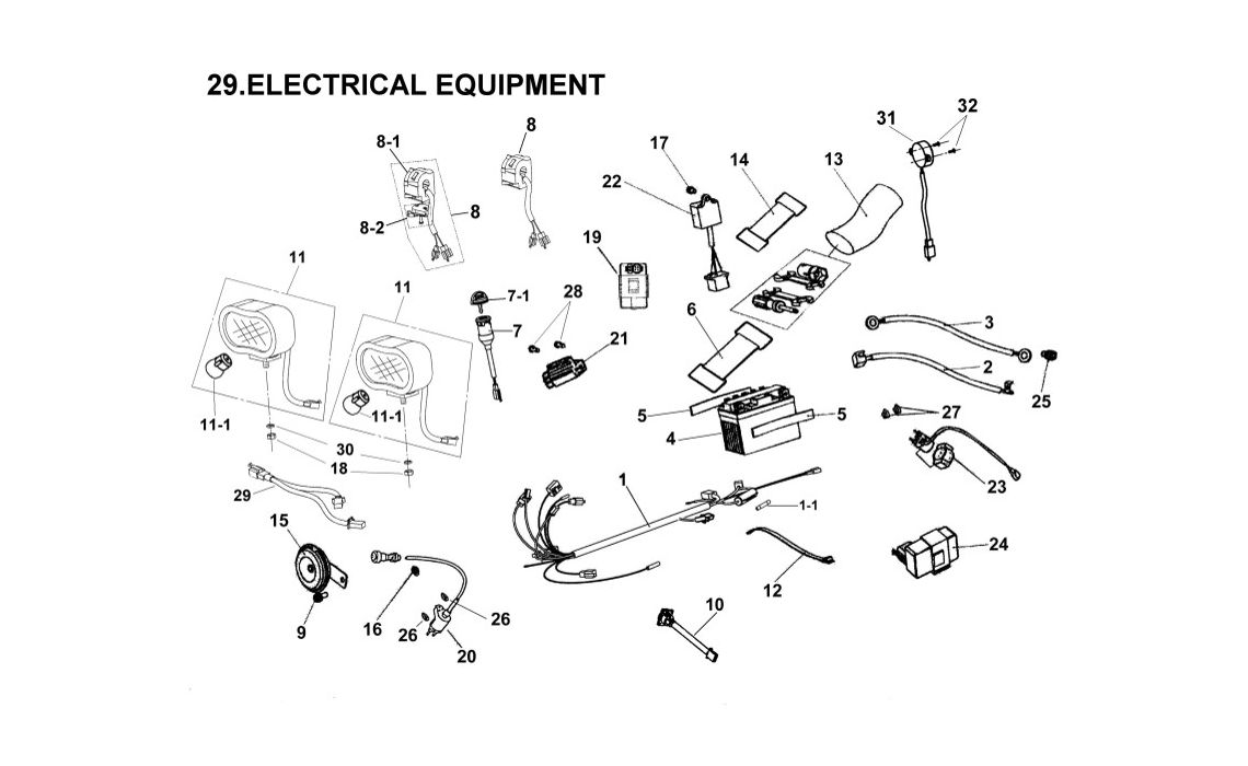 Delebilde ELECTRICAL EQUIPMENT E-Ton Challenger 150 Blå 2005