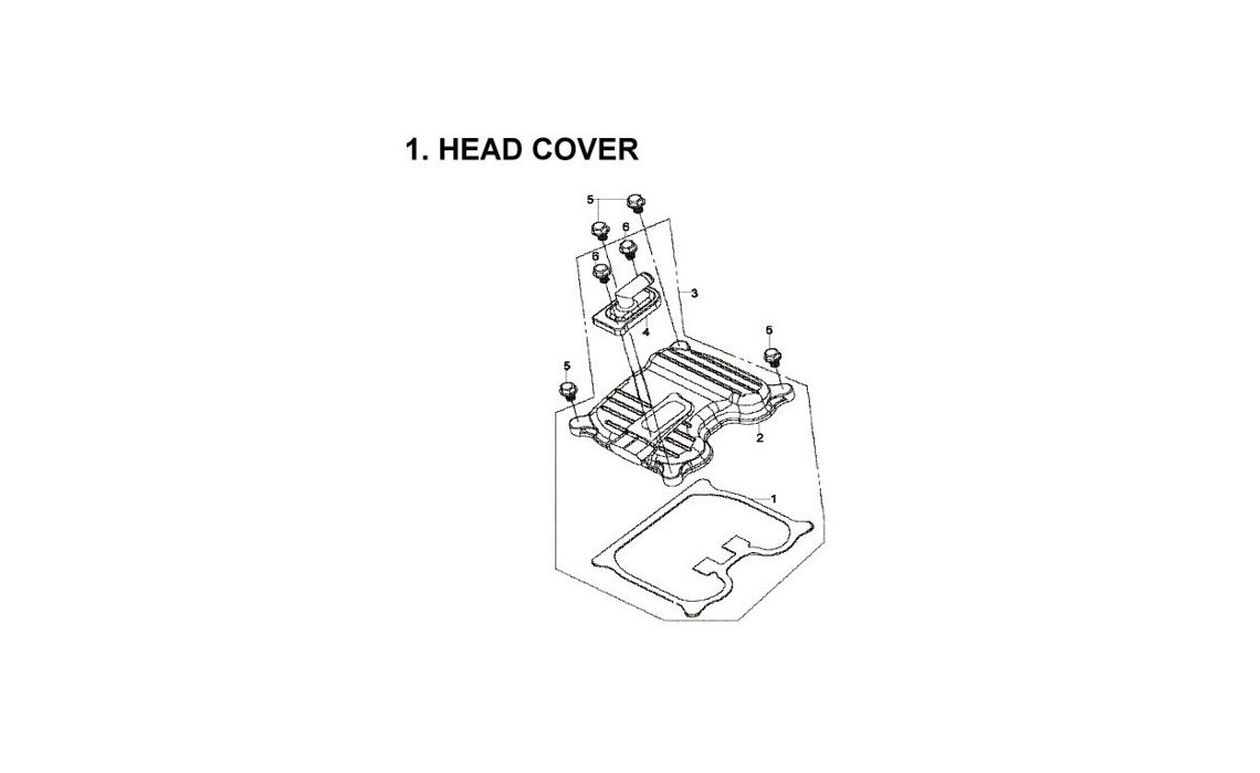 Delebilde HEAD COVER E-Ton Vector 250 ST Alle 2005