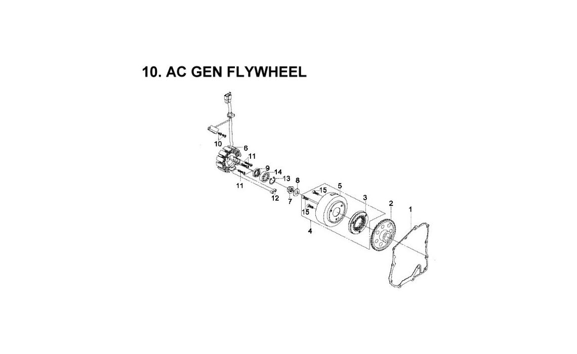 Delebilde AC GEN FLYWHEEL E-Ton Vector 250 ST Alle 2005
