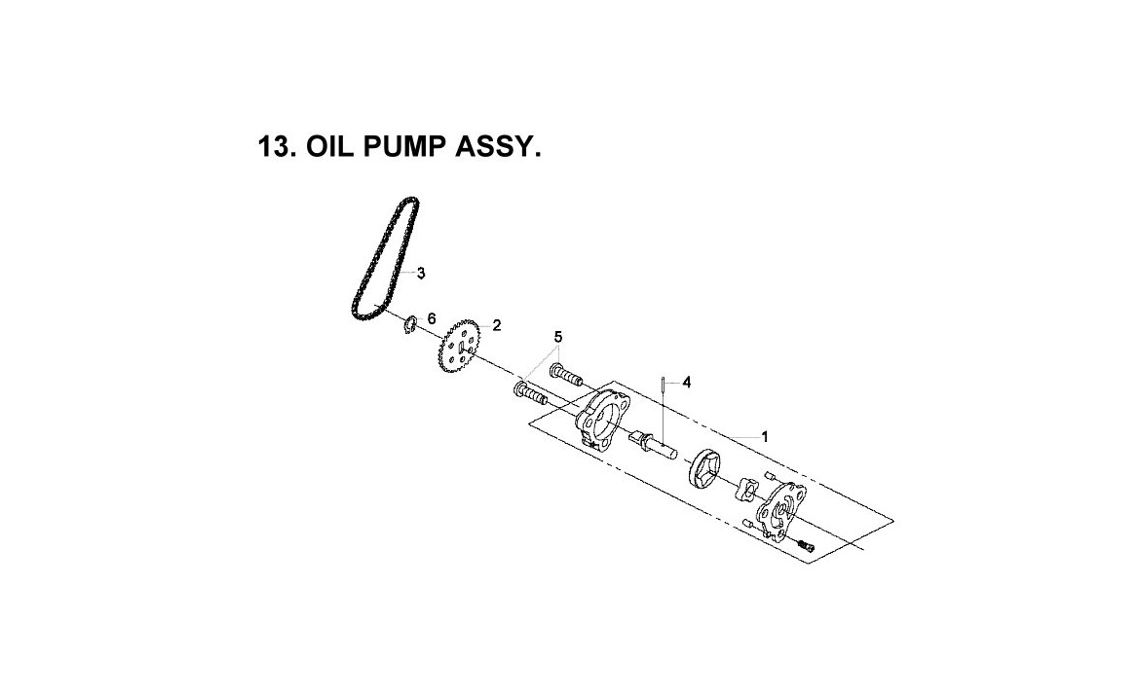 Delebilde OIL PUMP ASSY. E-Ton Vector 250 ST Alle 2005