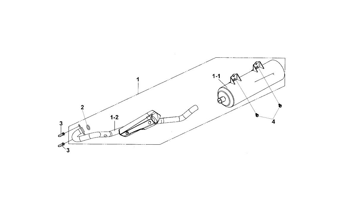 Delebilde MUFFLER ASSY.  E-Ton Vector 250 ST Alle 2005