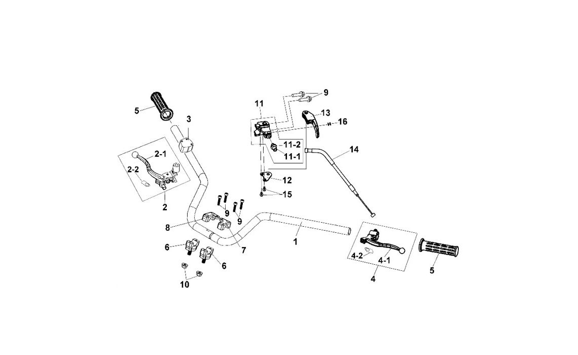 Delebilde HANDLE BAR  E-Ton Vector 250 ST Alle 2005