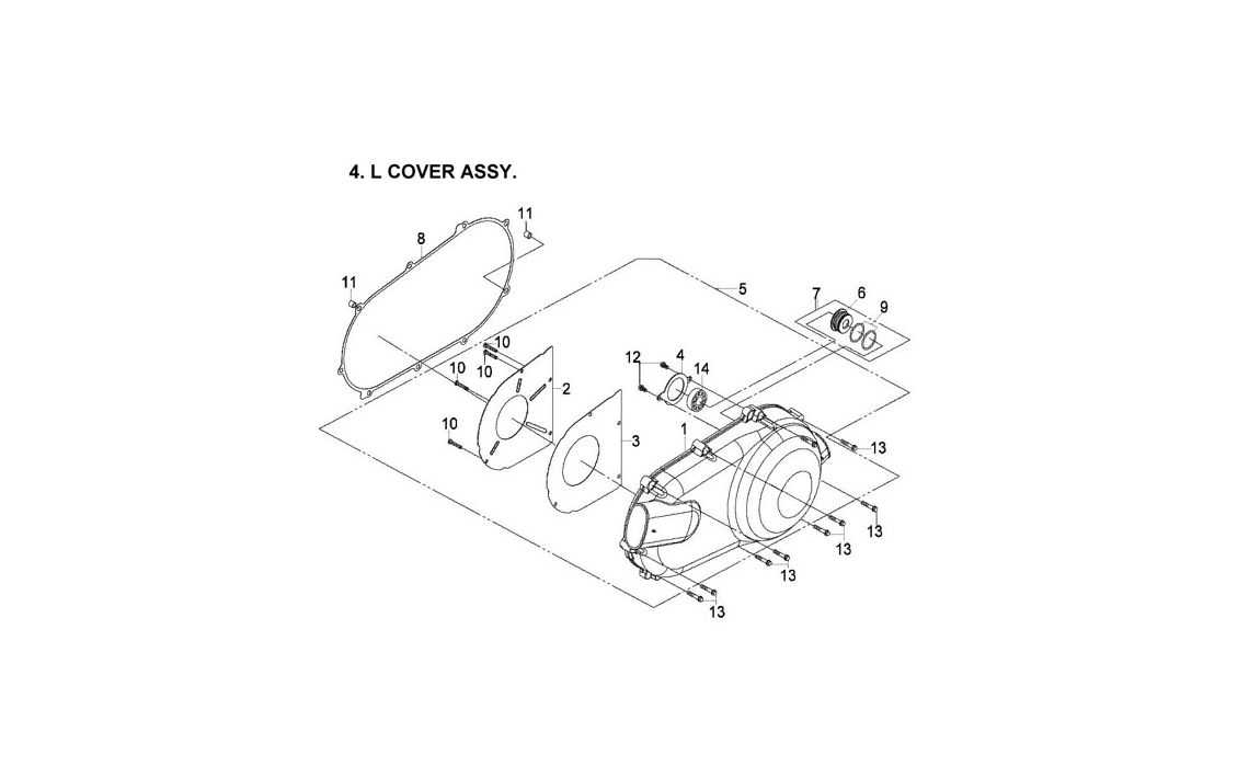 Delebilde L COVER ASSY. E-Ton Vector 250 ST Alle 2005