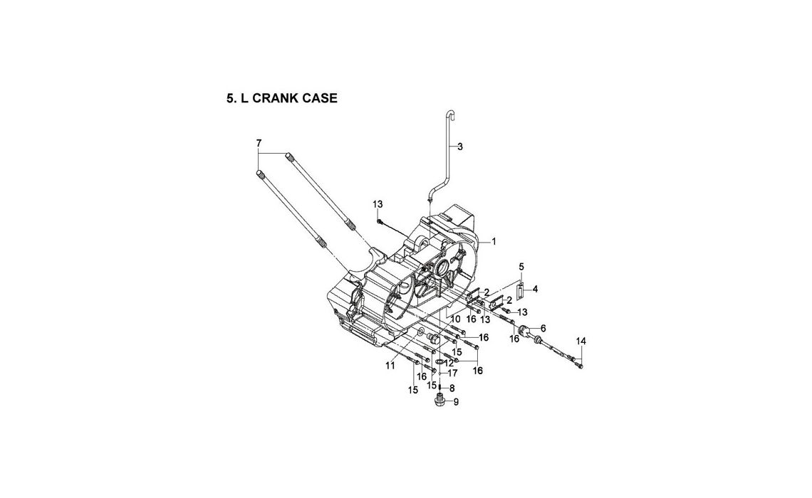 Delebilde L CRANK CASE E-Ton Vector 250 ST Alle 2005