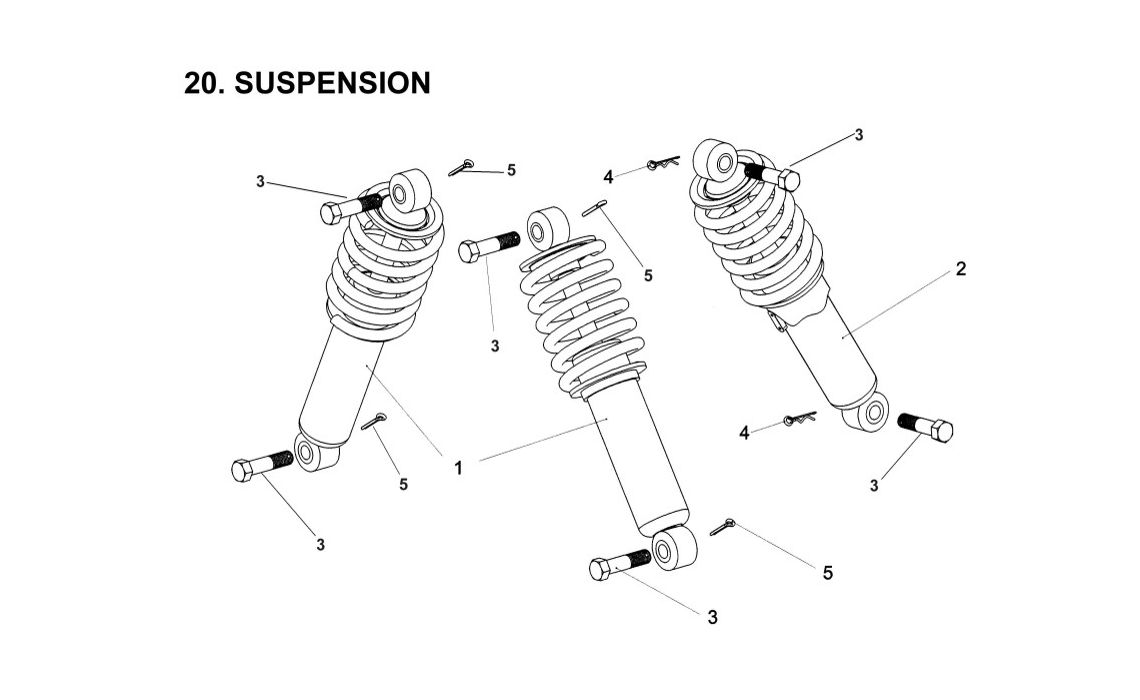 Delebilde SUSPENSION E-Ton Viper 150 ST Alle 2005