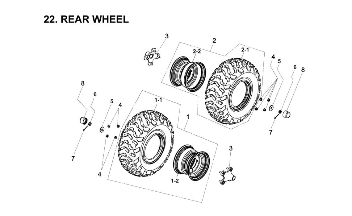 Delebilde REAR WHEEL    E-Ton Viper 150 ST Alle 2005