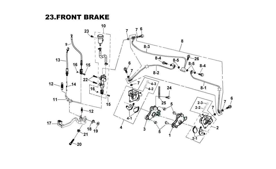 Delebilde FRONT BRAKE E-Ton Viper 150 ST Alle 2005