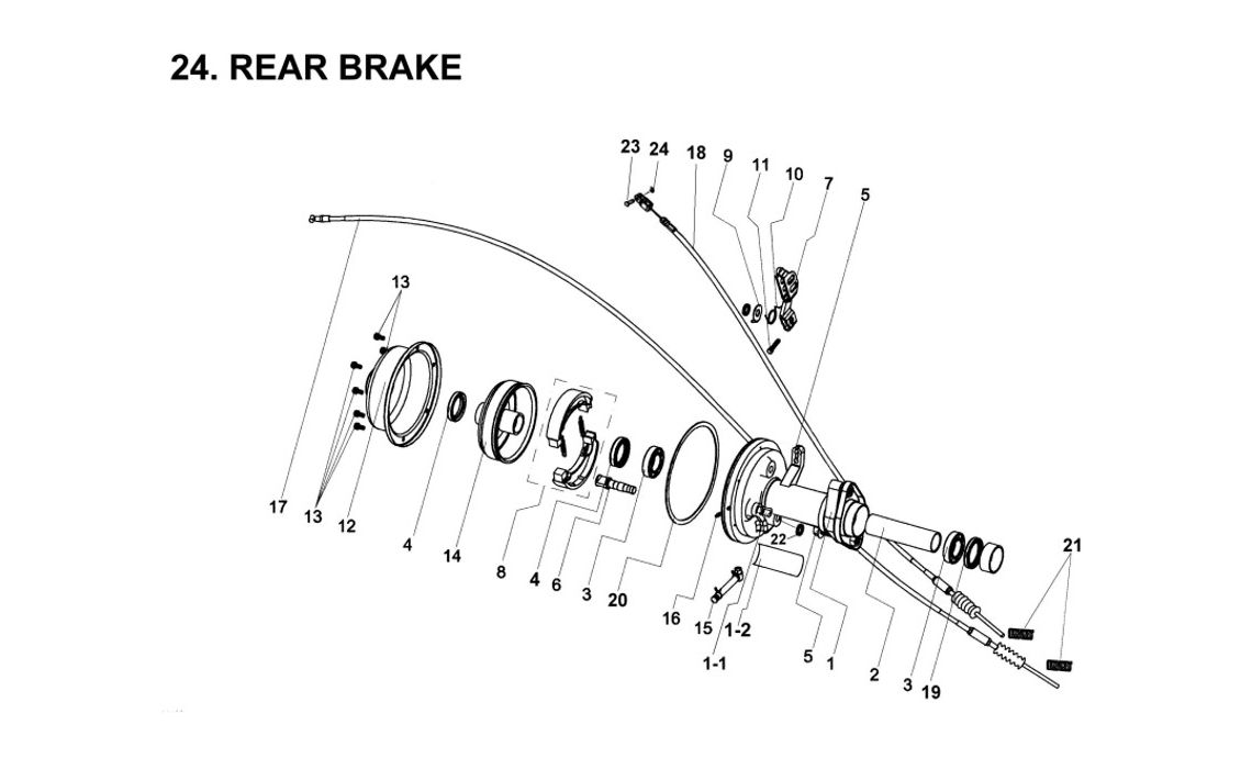 Delebilde REAR BRAKE E-Ton Viper 150 ST Alle 2005